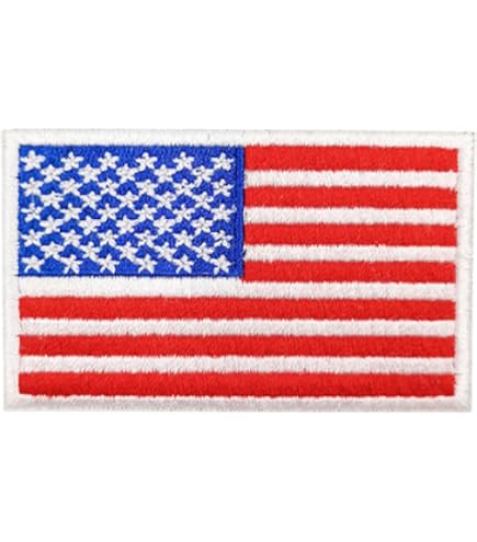 Amazon.co.jp: 星条旗 刺繍ワッペン アイロン接着可 アメリカ国旗 USA