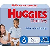 Huggies Ultra Dry Nappies Boys Size 6 (16kg+) 30 Count