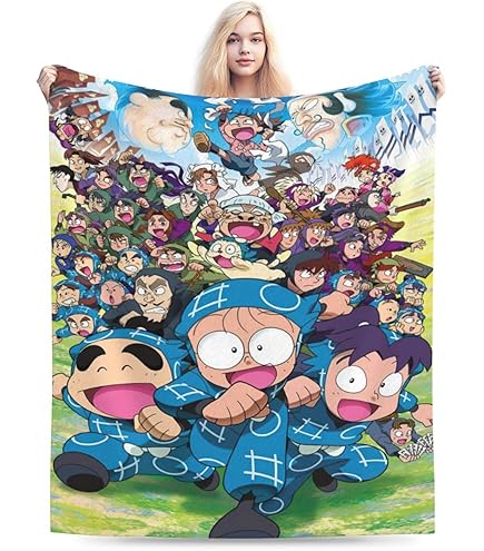 Amazon｜忍たま乱太郎 毛布 シングル 夏用 ブランケット フランネル