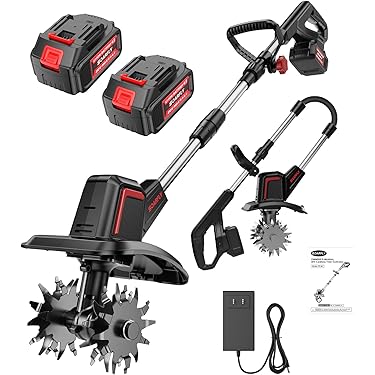 耕運機 家庭用 充電式 900W+360RPM力モーター付3面冷却 karasawanouki_2-44