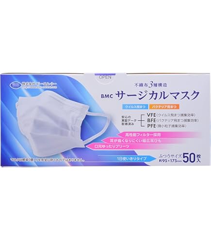Amazon.co.jp: フジソフトサージカルマスク 白 入数:50枚 x 60箱
