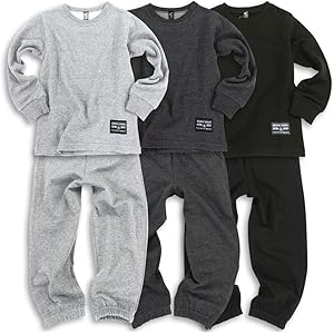 ASHBERRY (アッシュベリー) 無地スウェットスーツ/上下セットアップ/キッズパジャマ/男女兼用/ルームウェア/3…