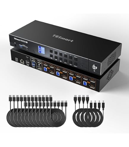 Amazon.co.jp：DisplayPort対応パソコン自動切替器(4:1) SW-KVM4HDPU