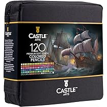 Amazon | Castle Art Supplies 120色鉛筆ジップアップセットは、すべて