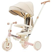 Amazon.co.jp: BTM 子供用三輪車 折りたたみカバー 手押し棒付き 7in1