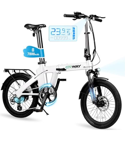 Amazon | ERWAY 電動自転車 電動アシスト自転車 折りたたみ 20インチ