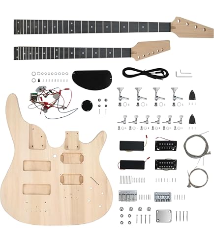 Amazon | Fistrock ダブルネック DIY エレキギター ベースキット