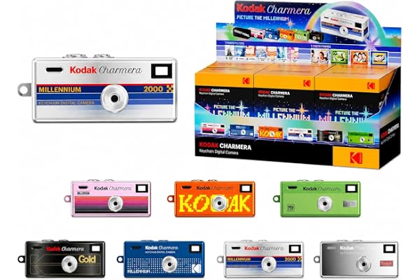 KODAK CHARMERA キーチェーン デジタルカメラブラインドボックス - ミレニアムシングルボックス (1個) - ミニカメラ、デジカメ、ビデオ録画、バッグチャーム、1.6メガピクセル、マイクロSDカードスロット