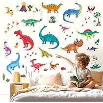 Amazon.co.jp: DECOWALL DS9-2115 カラフル恐竜 ウォール ステッカー