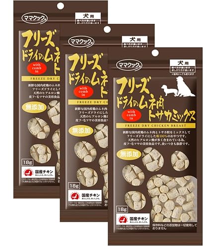 Amazon | ママクック フリーズドライのムネ肉 レバーミックス 犬用 18g