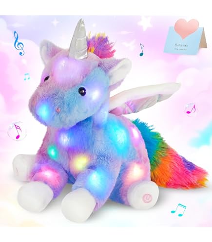 Amazon.co.jp: CozyWorld 16.5 インチ LED 輝くぬいぐるみ レインボー