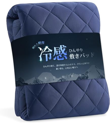 Amazon.co.jp: 接触冷感敷きパッド ダブルサイズ サックス 約140×200cm
