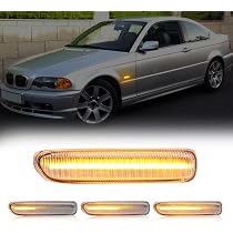 DEPO Clear Rear Bumper Reflectors For 99-03 BMW E46 3 Series 2 Door Coupe Cabrio