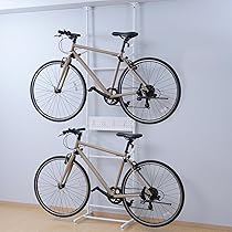 自転車 スタンド ラック サイクルスタンド つっぱり式 2台 新品 Amazon.co.jp: ラック 突っ張り 自転車スタンド 2台置き(自転車