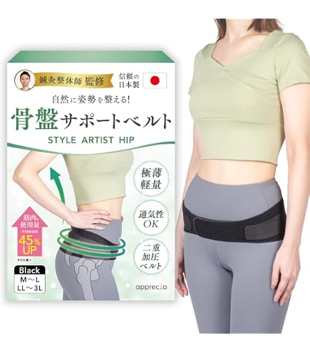 Amazon | SKP整体が作った奇跡の骨盤ベルト 『骨盤先生』 W（上ベルト