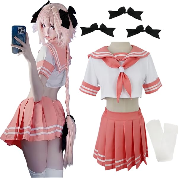 Amazon.co.jp: [ニャンコ] アストルフォ コスプレ 衣装 セーラー服
