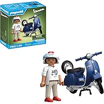 PLAYMOBIL Cars 71620 60s Vespa Garage with Moving Platform