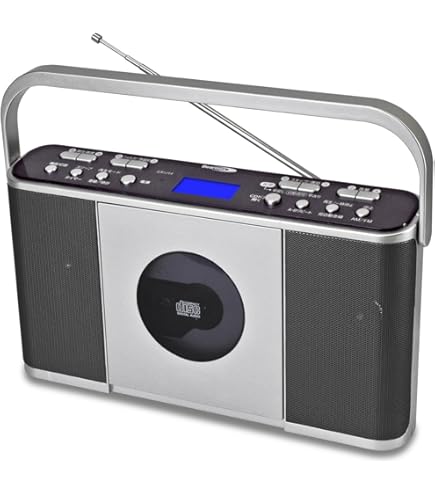 Amazon.co.jp: カラオケもできる速度調整機能付きCDラジカセ(マイク2本