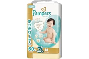 Tape, M Size, Pampers Diapers, First Skin (13.2-24.3 lbs (6-11 kg), 60 Sheets (Amazon.co.jp Exclusive)