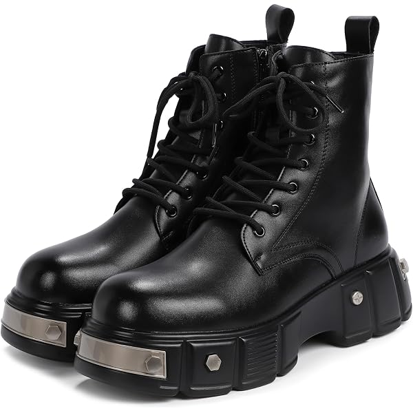 【新品】シークレットシューズ +18cmヒール 厚底 ブーツ Amazon | [LEAPGOAT] 13cm身長アップ 2WAY メンズ 厚底ブーツ