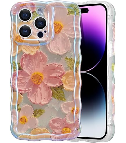 Amazon.co.jp: JHWVVTF フラワー スマホケース iPhone 15 Pro用、繊細