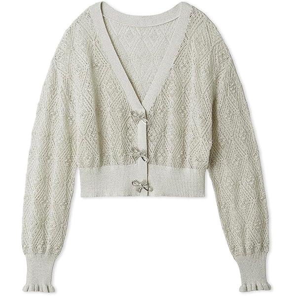 Amazon | [フレイ アイディー] バックリボンニットボレロ