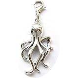 Octopus Charm with Lobster Clasp Ancient Silver Color Necklace Charm Bracelet Charm