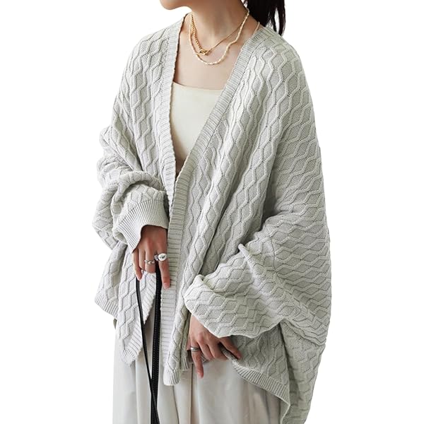 Amazon | [antiqua] [アンティカ] アラン ニット カーディガン カーデ