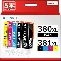 Amazon.co.jp: KEENKLE BCI-381XL BCI-380XL 5本セット キャノン用