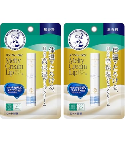 Amazon.co.jp: メンソレータム メルティクリームリップ 無香料 2.4g ×3