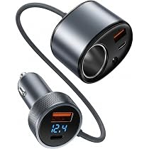 Amazon.co.jp: Zukida 合金製 2連 usb 車載充電器 分配器 シガー