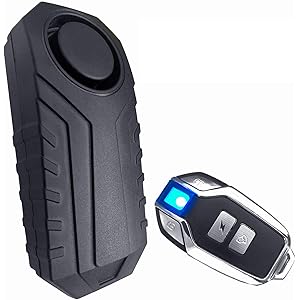 2020進化版 バイク 防犯アラーム 車 防犯ブザー【音量調整可能】盗難防止 グッズ リモートコン付き IP55防水 1…