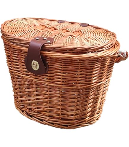 Amazon | Wholehot 自転車用バスケット 蓋付カゴ 自転車フロント