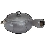 常滑焼5-202一心 20号黒平丸深蒸し急須360ml AM-T1032