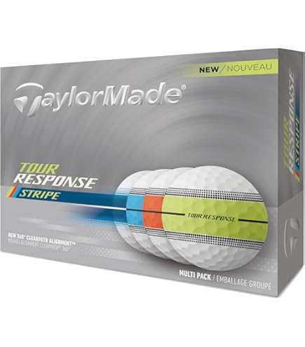 TaylorMade Golf Tour Response Stripe Ball Multi Pack Dozen