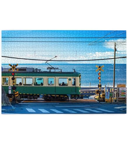 Amazon.co.jp: 日本の風景 江ノ電と踏切-神奈川 ジグソーパズル 1000