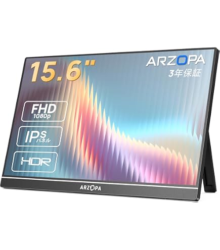 Amazon.co.jp: ARZOPA 16.1インチ モバイルモニター グレー | フルHD
