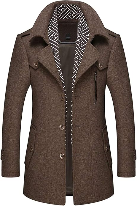 Ralph Lauren INVACHI Men's Wool Blend Pea Coat With Detachable