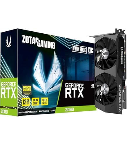 J*J様 ZOTAC GeForce RTX3060 12GB ZOTAC GAMING RTX 3060 TWIN EDGE OC 12GB (3+2y wty aft reg,