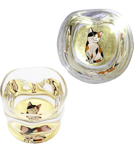 Amazon.co.jp: Kasyou Studio 華正工房 華正蒔絵ガラス 三毛猫