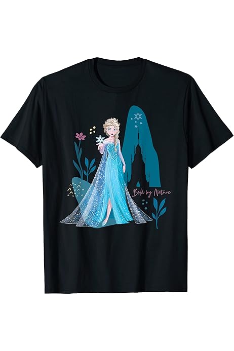 Amazon | ディズニー アナと雪の女王 エルサ 大胆な自然 Tシャツ | T  