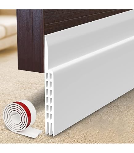 MAXTID Huge 36 Inch Door Draft Stoppers - Thick Under Door Gap Filler Seal For Noise Air Smell Reduction White Exterior Interior Doors