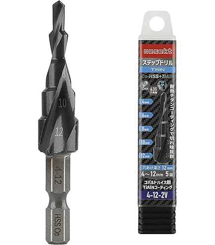 TRUSCO ステップドリル 2枚刃 チタンコーティング 12段 6～27mm Amazon.co.jp: TRUSCO(トラスコ) ステップドリル 2枚刃チタン