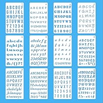 Amazon.co.jp: ステンシルシート 角文字レター 大文字A-Zと0-9 （36枚