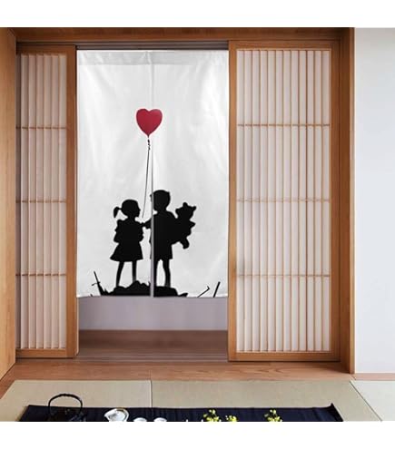 Amazon｜のれん 目隠し ロング 暖簾 Hide 和風のれん 86 x 143cm