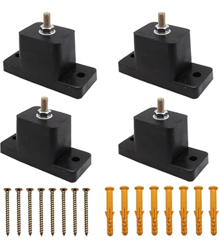 Rubber Vibration Isolator NATGAI 4-Pack Anti-Vibration Mounts - Rubber Pads  For Mini Split AC Outdoor Units (800 Lb Capacity)