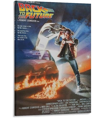 276.フレーム付きキャンバスアート　映画ポスター　バックトゥーザ・フューチャー Amazon.co.jp: 【フレーム付-黒-】映画ポスター バック