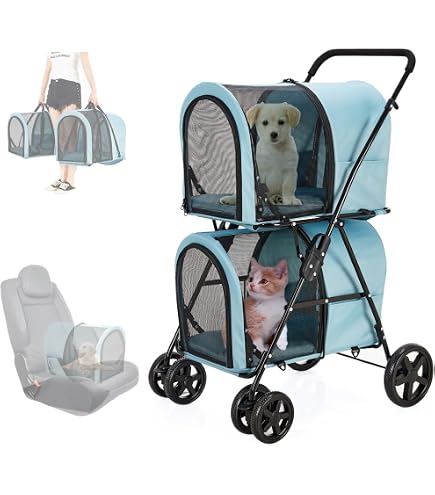 Amazon.co.jp: MODONG ペットカート 上下2段式 多頭用 犬 カート