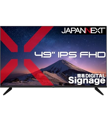 Amazon.co.jp: JAPANNEXT 49インチ IPSパネル搭載 フルHD(1920x1080