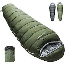 Amazon.co.jp: BISINNA 寝袋 人工ダウン マミー型 シュラフ 1.8kg 冬用